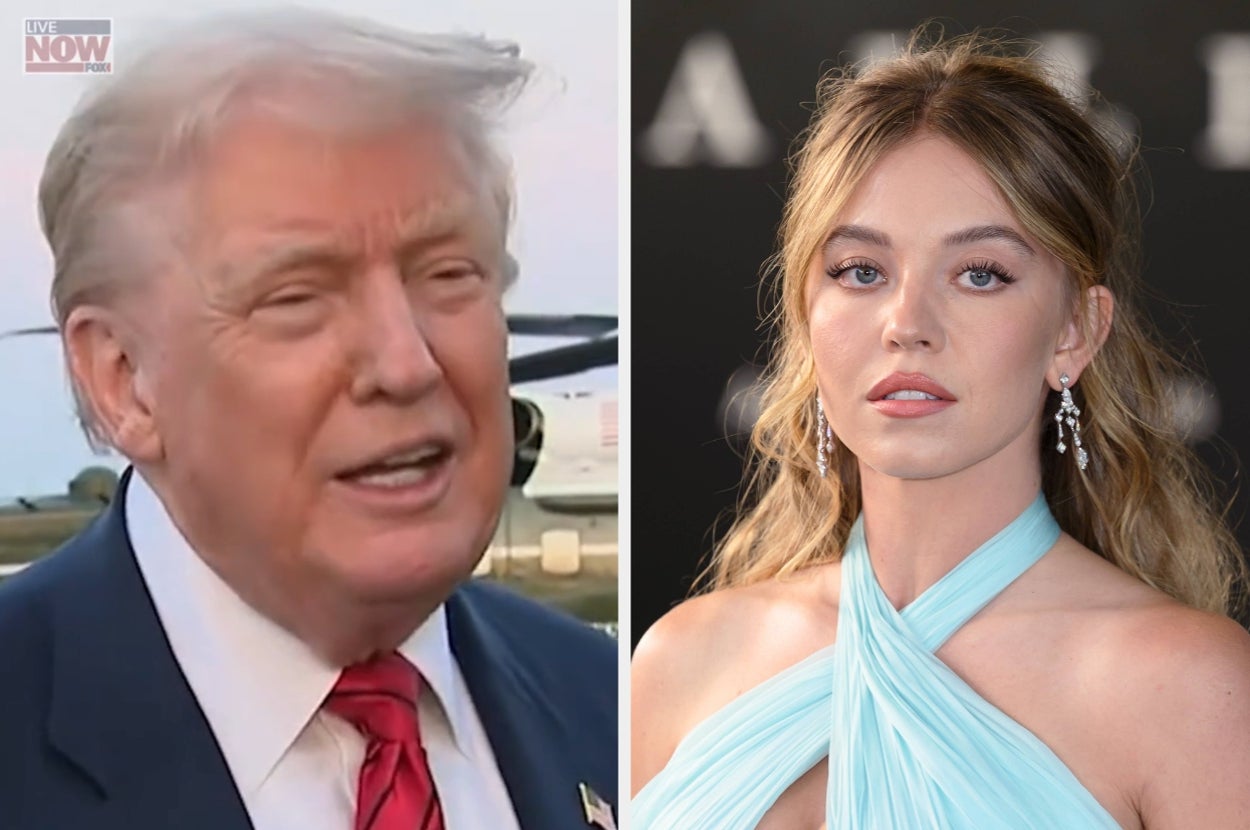 Donald Trump Heaped Praise Onto Sydney Sweeney’s Divisive American Eagle Ad After Finding Out That She’s A Registered Republican, And People Have A Lot To Say