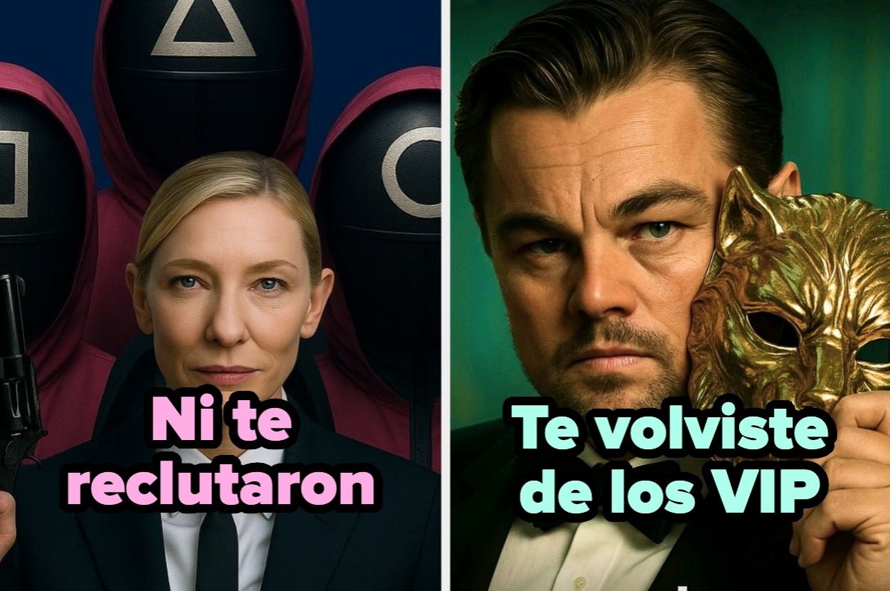 Cate Blanchett y actor masculino posan; texto: "Ni te reclutaron", "Te volviste de los VIP"