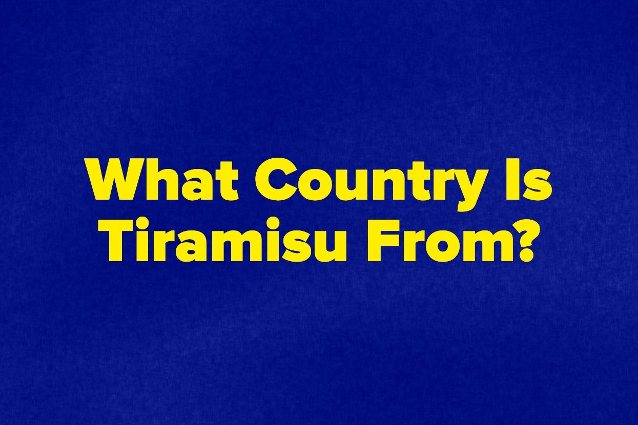 Text asking, "What country is tiramisu from?"