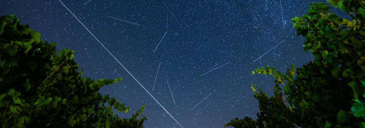 2024年8月にクロアチアで撮影されたペルセウス座流星群