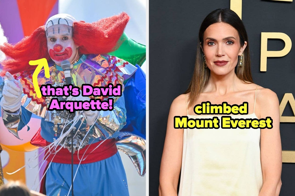 David Arquette as a clown, and Mandy Moore, who climbed Mount Everest
