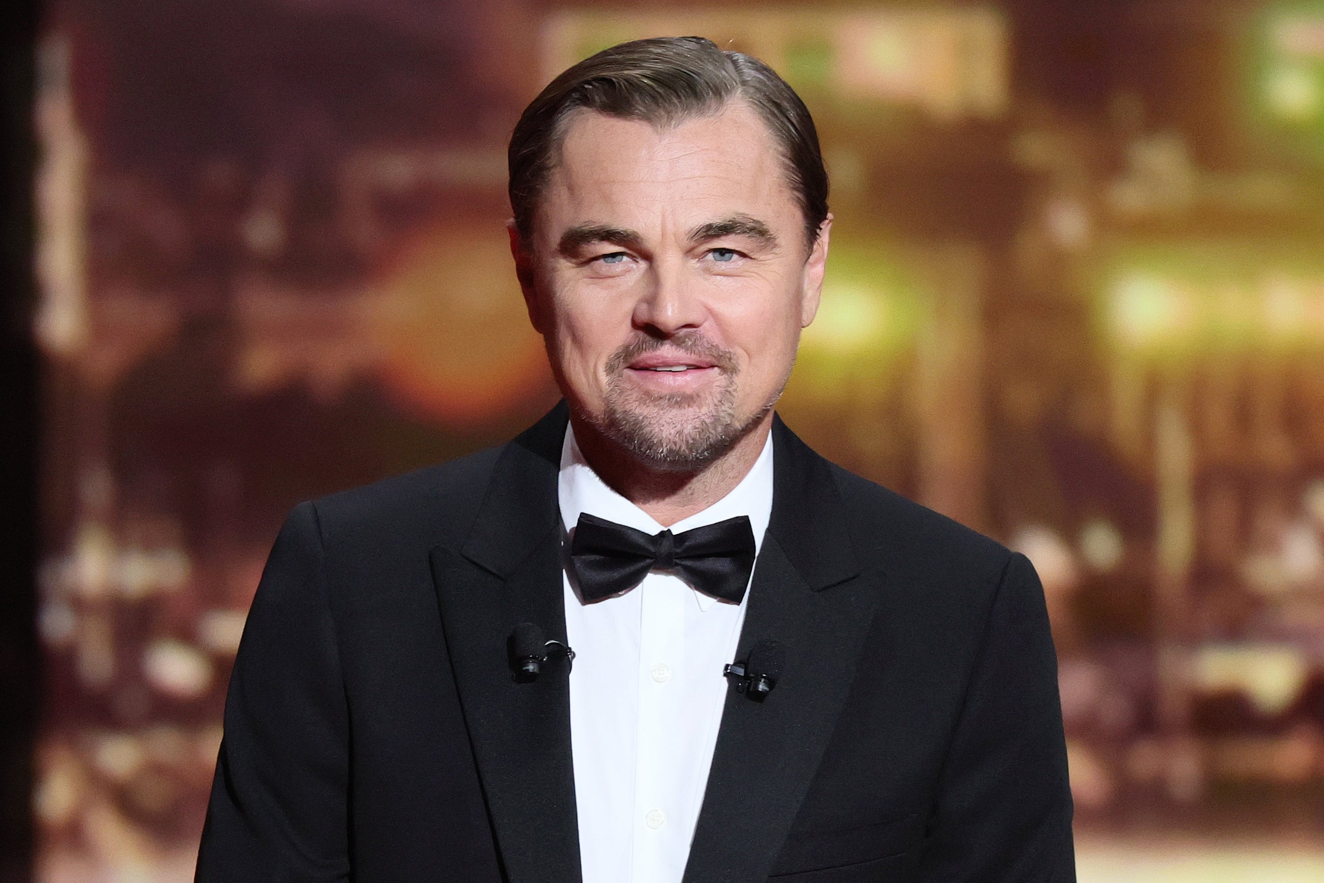 Leonardo DiCaprio on a stage