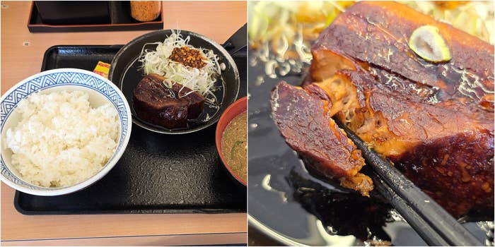 吉野家「厚切り豚角煮定食」