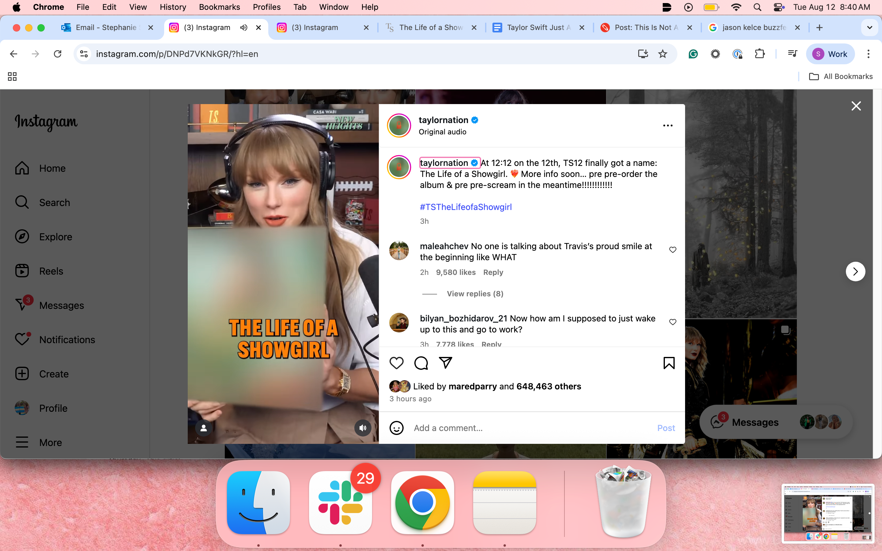 Taylor Swift Announced 12th Album: The Life Of A Showgirl