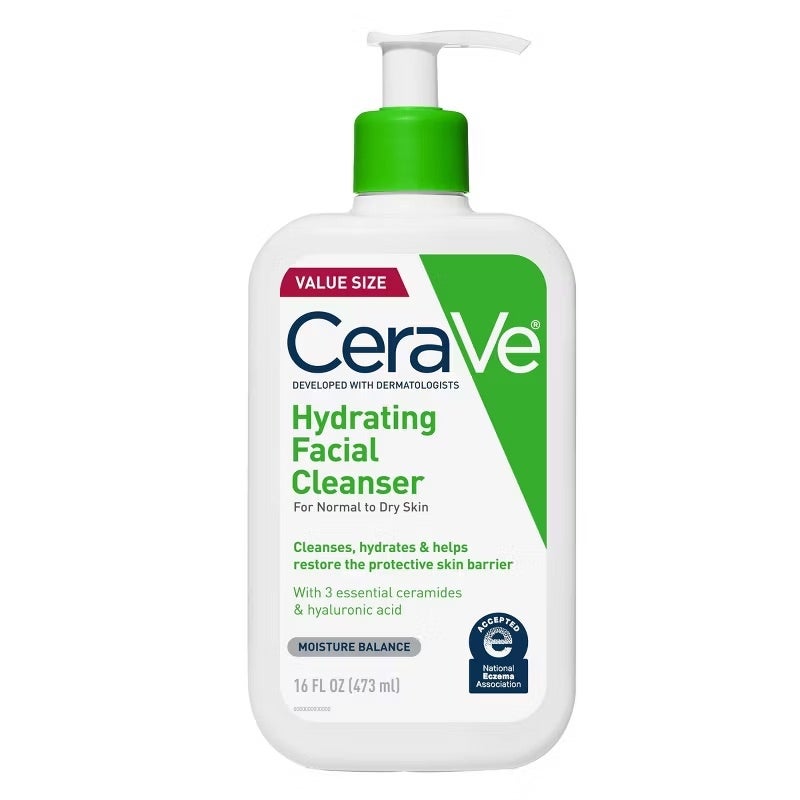 Cerave Hydrating Facial Cleanser Bottle, 16 FL Oz, Ditandai 