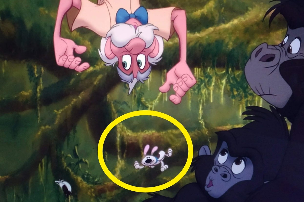 Mulan's dog plushie shown in "Tarzan"