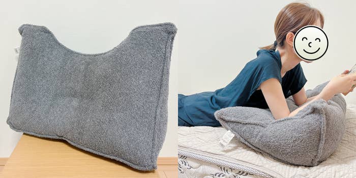 CAINZ(カインズ)の「タオル素材のリラックスクッション グレー」