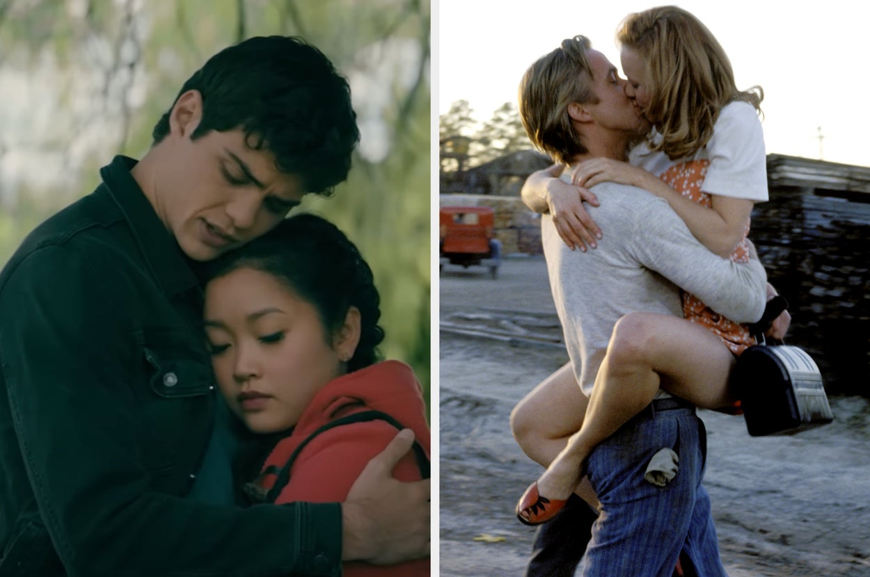 Couples embrace passionately in two separate scenes, conveying deep affection and emotional connection