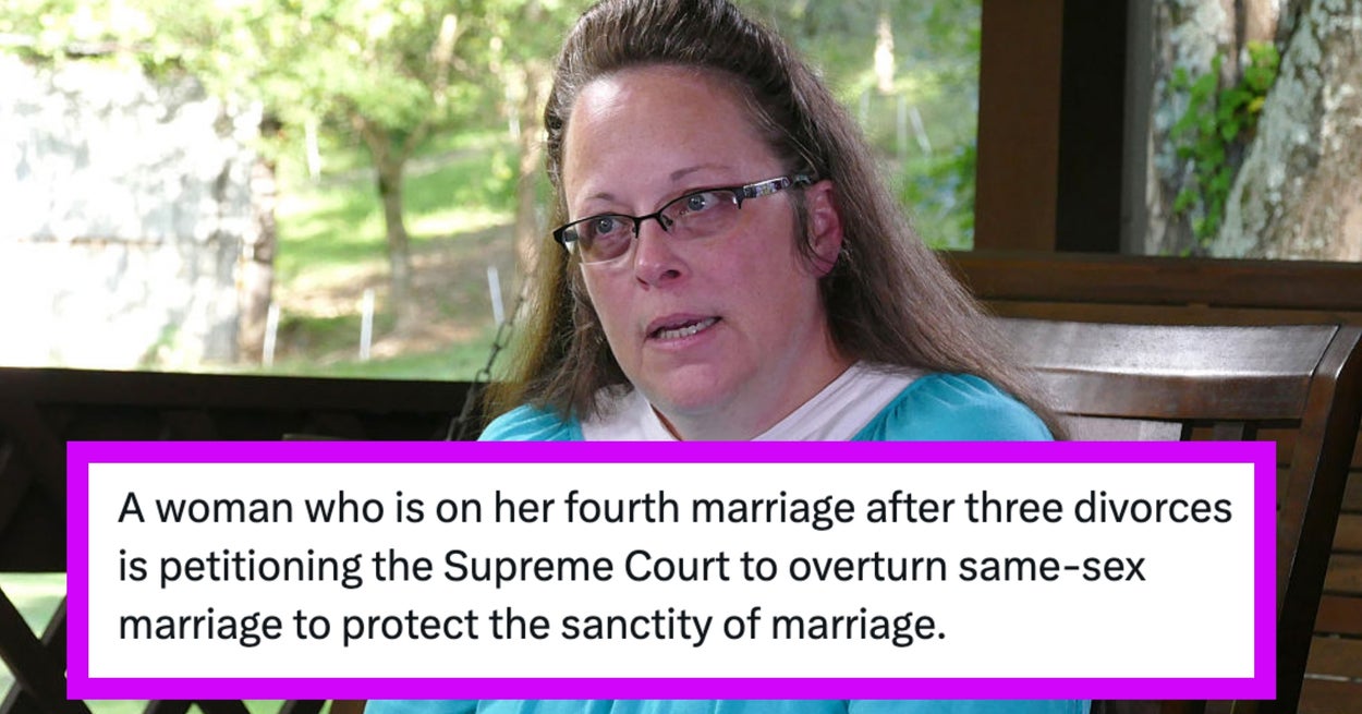 Everyone's Making The Same Joke About Kim Davis — The Woman Who Wants The Supreme Court To End Same-Sex Marriage Over Christian Beliefs, Despite Being Married Four Times