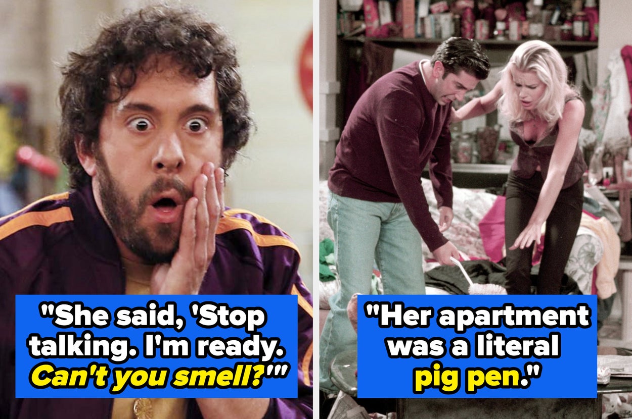 Two quotes: "She said, 'Stop talking. Can't you smell?'" and "Her apartment was a literal pig pen."