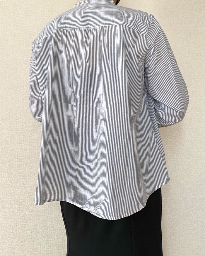 無印良品「婦人 綿ボイル長袖ブラウス」