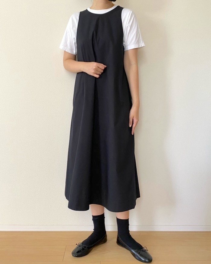 無印良品の「婦人 乾きやすい ブロードスリーブレスワンピース」