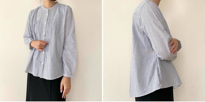 無印良品「婦人 綿ボイル長袖ブラウス」