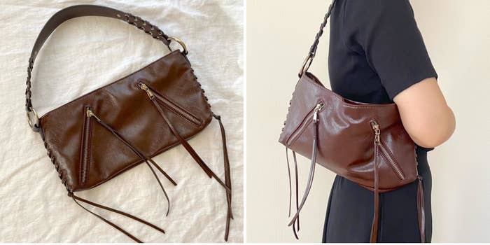 ZARAの「ジッパー付きショルダーバッグ」
