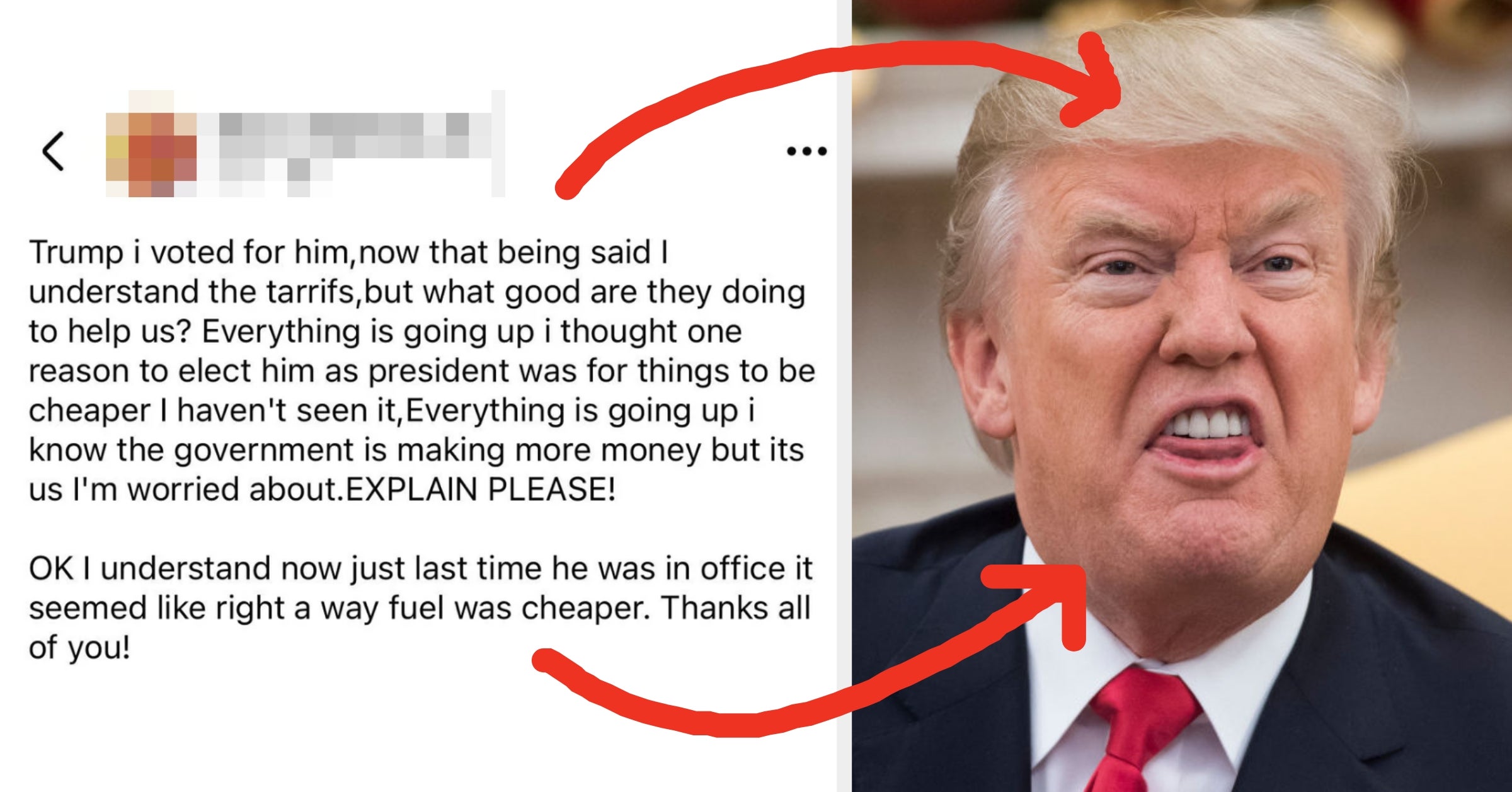 Trump Voter Mocked For Not Understanding Tariffs