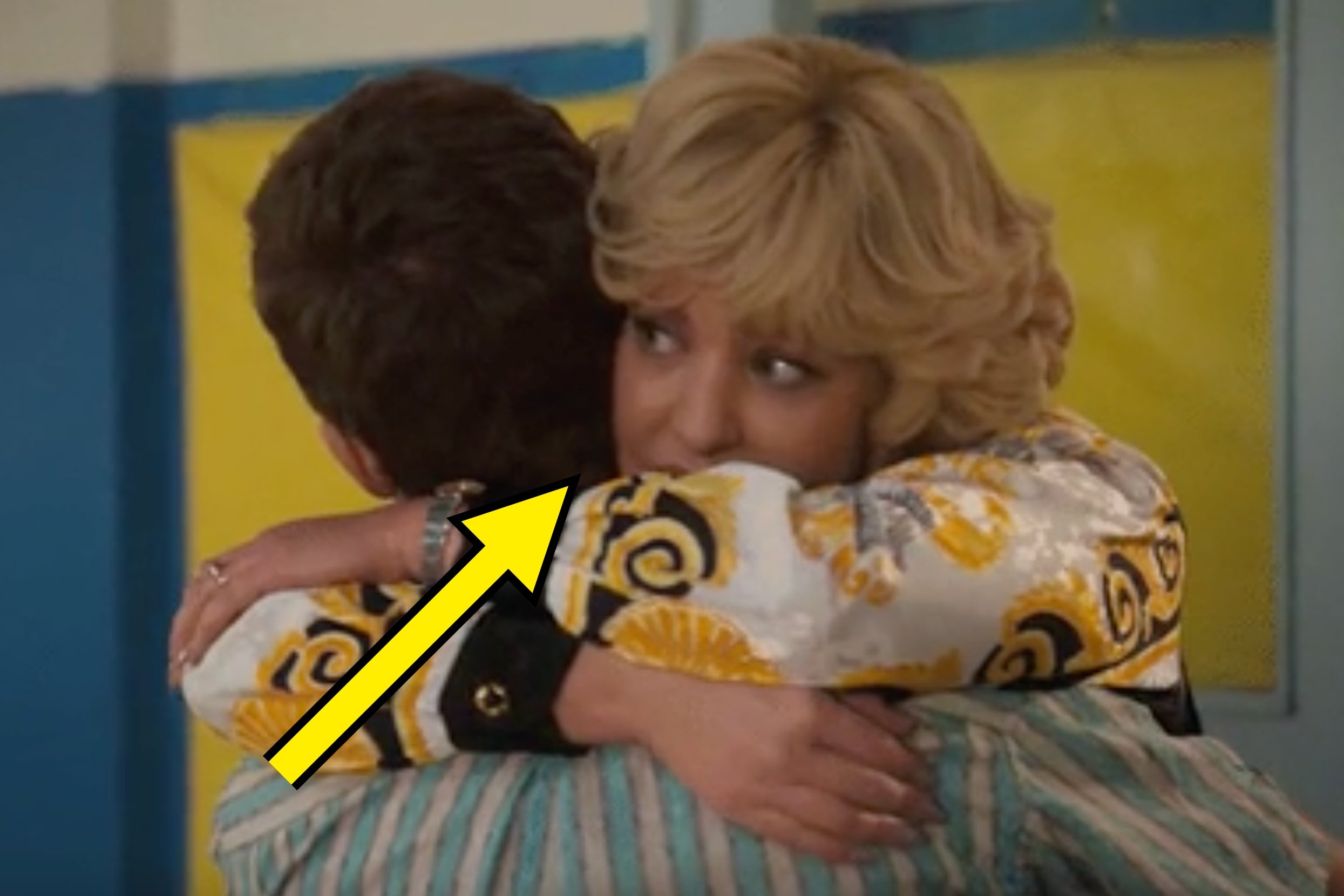 Mom huggling her son