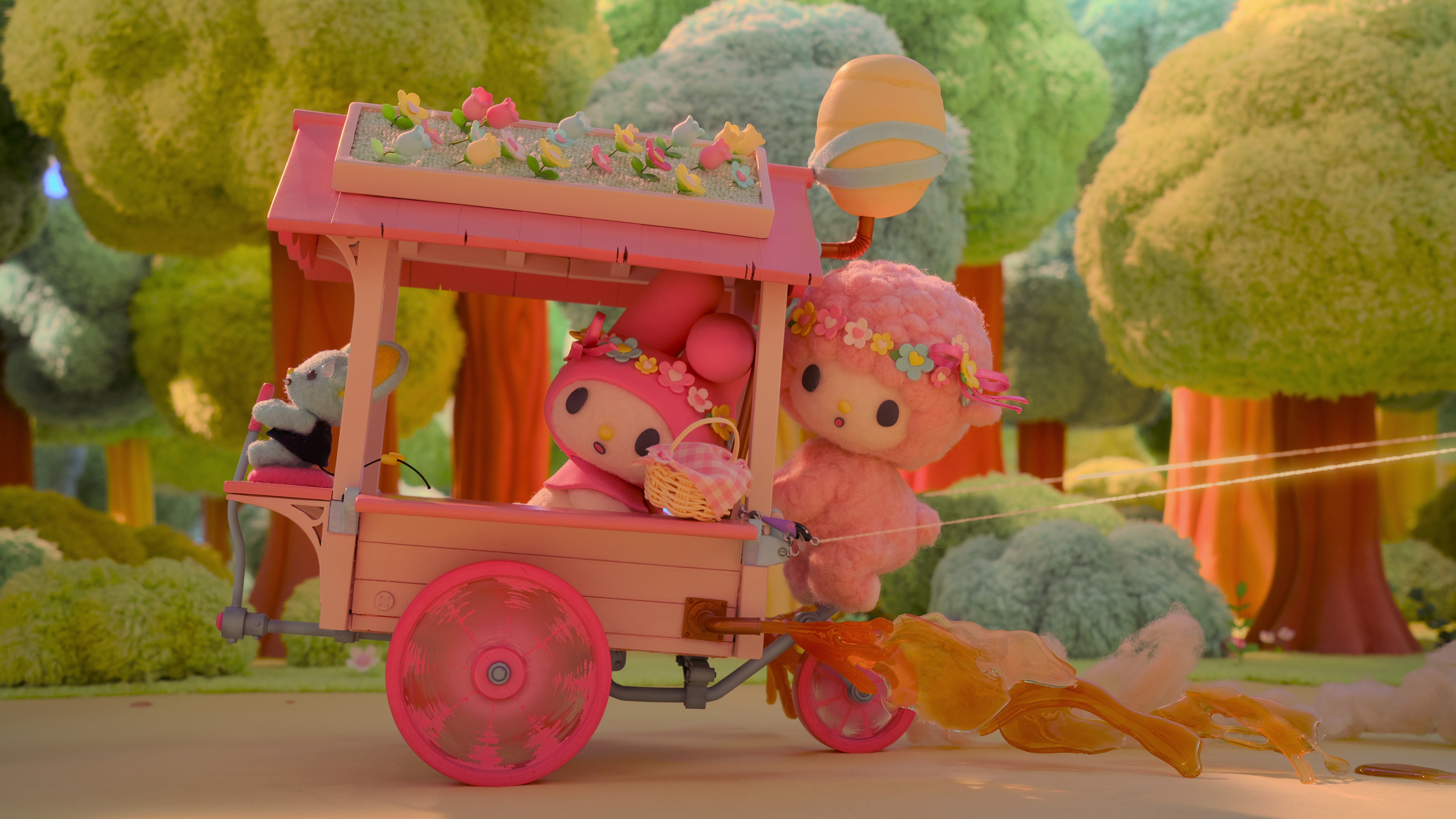 カーチェイスシーンなど、映画さながらの表現にも挑戦:Netflixシリーズ「My Melody & Kuromi」世界独占配信中/(C)’25 SANRIO 著作(株)サンリオ