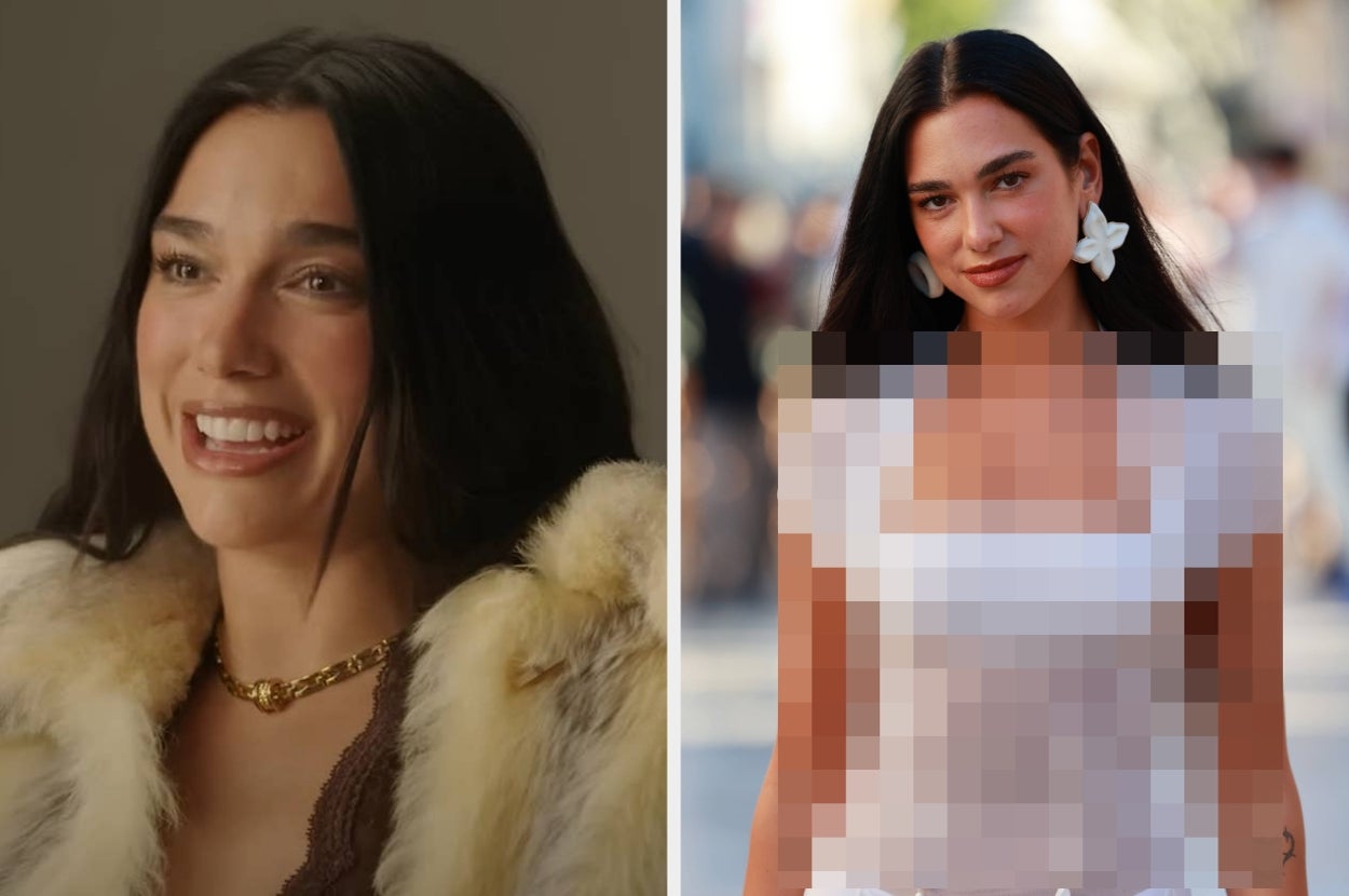I’m sorry, I don’t know who this is. The person on the left wears a fur-trimmed coat and necklace, and on the right, a white dress with floral earrings