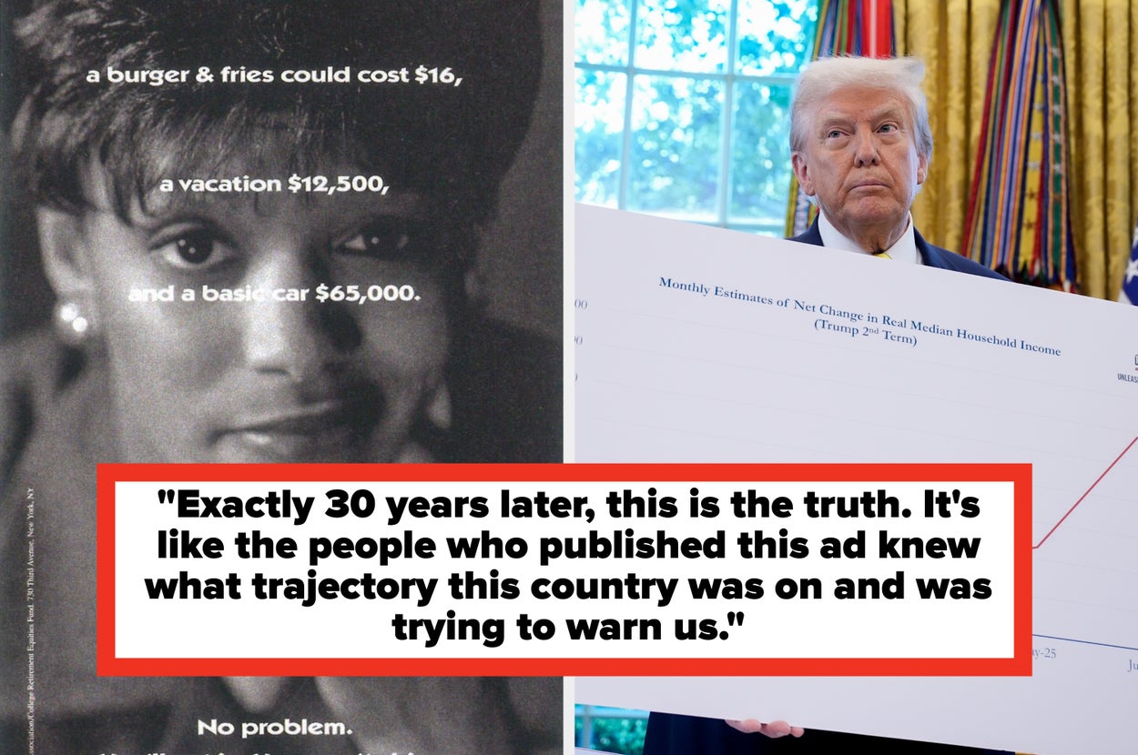 A person holds a large chart with economic data. A highlighted quote discusses foresight into the country's financial trajectory, suggesting a warning