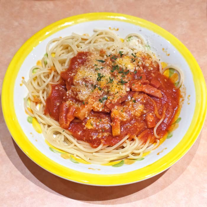 サイゼリヤ「パルマ風スパゲッティ」