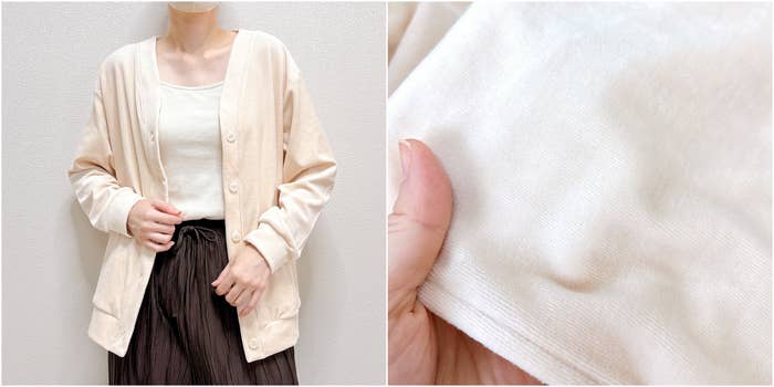 無印良品「婦人 コットンベロア カーディガン」