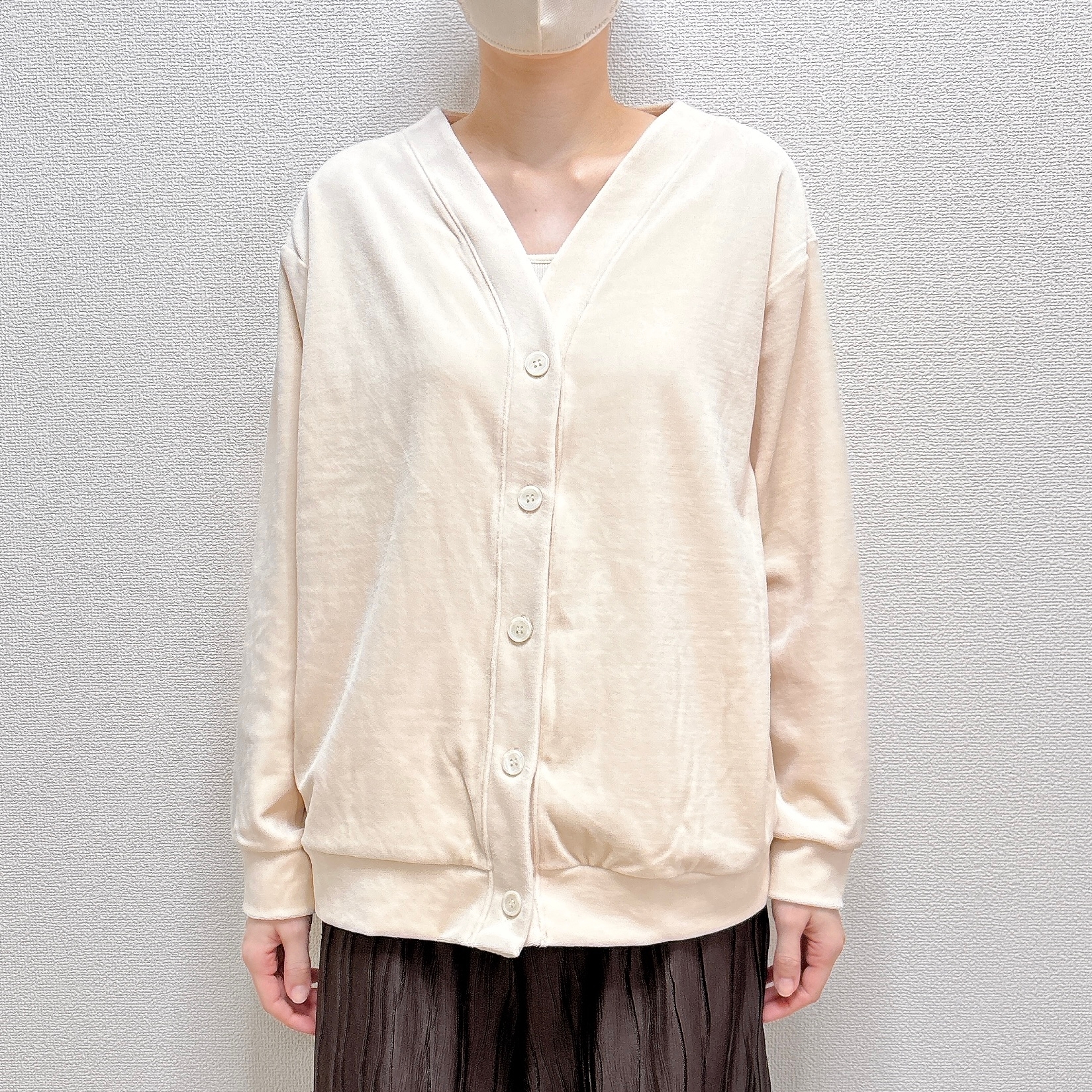 無印良品「婦人 コットンベロア カーディガン」