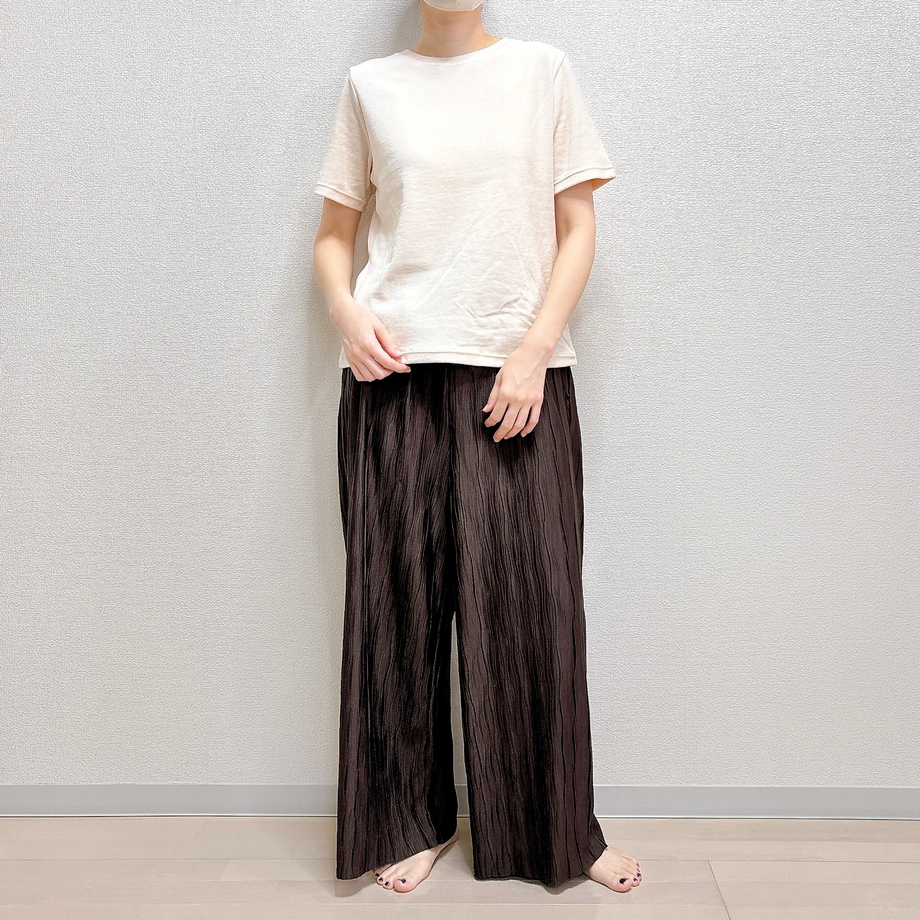 無印良品「婦人 コットンベロア半袖Tシャツ」