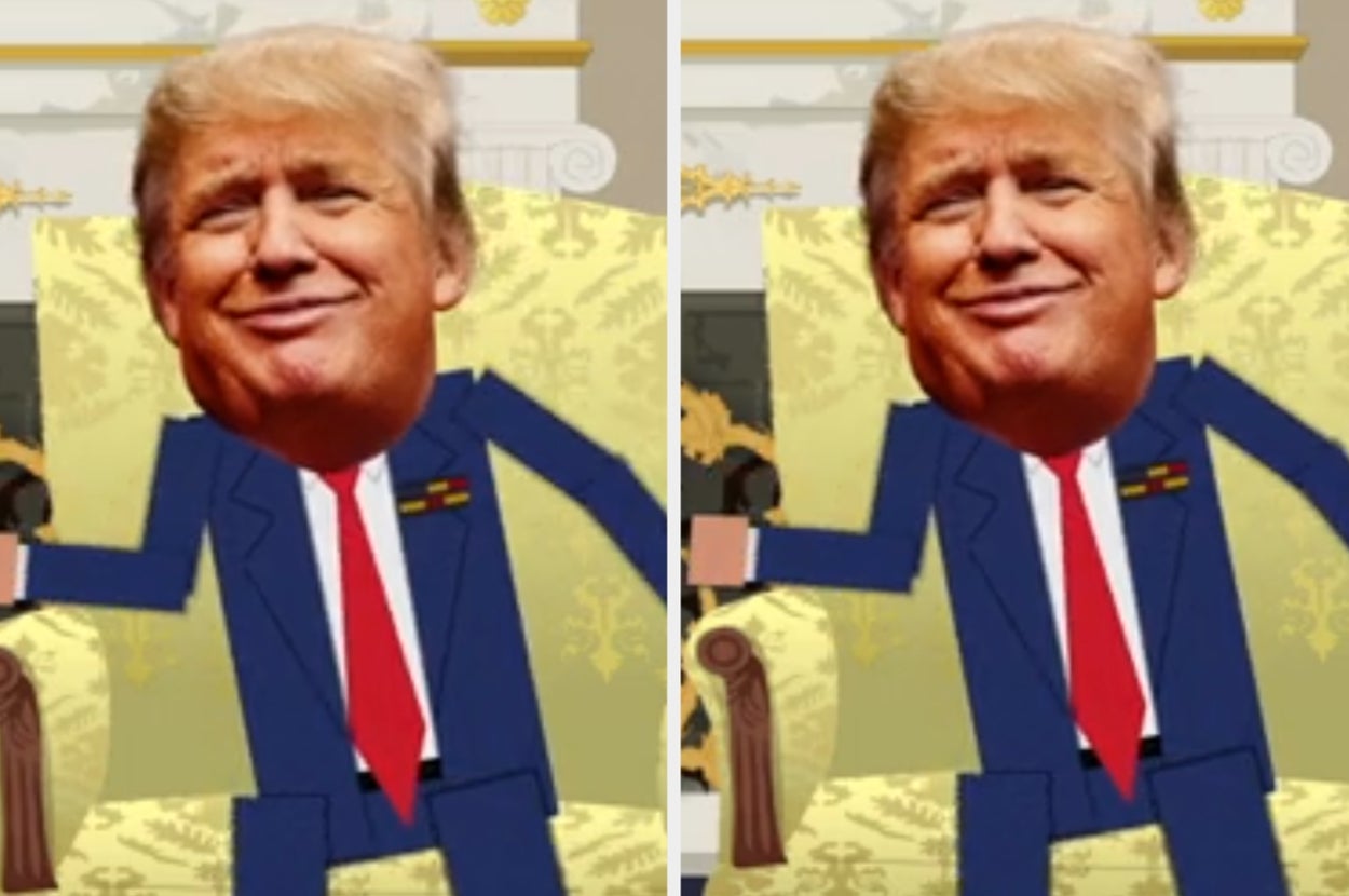 Cartoon-style illustration of a person in a suit, sitting on an ornate chair, with an exaggerated facial expression