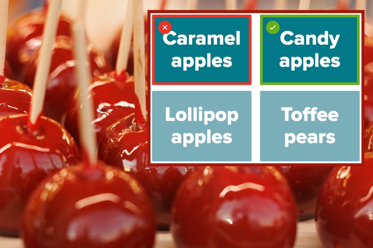 A majority of people prefer candy apples over caramel apples, lollipop apples, and toffee pears in a poll
