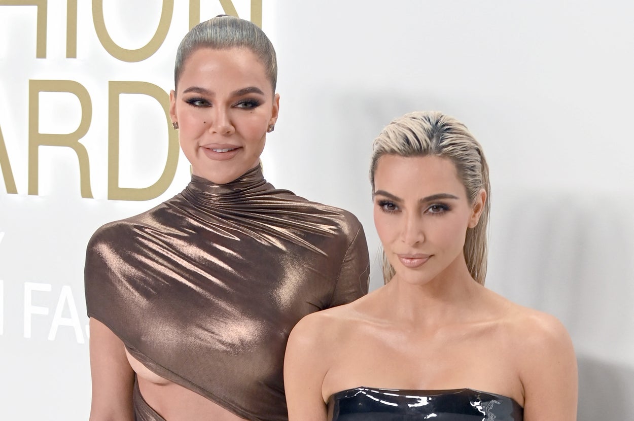 Khloé and Kim at an event