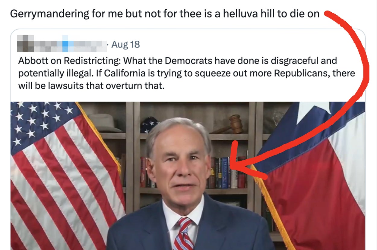 Governor speaks on redistricting; criticizes Democrats' actions as potentially illegal; warns of lawsuits for Republican advantage