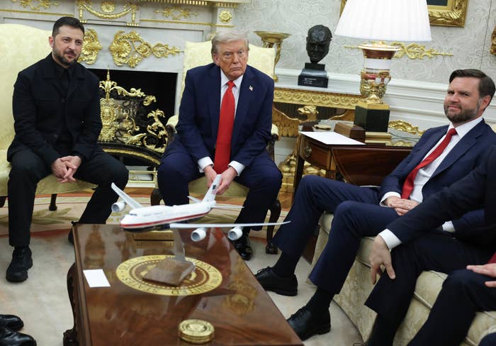 Vice President JD Vance joins arsenic U.S. President Donald Trump meets with Ukrainian President Volodymyr Zelensky successful the Oval Office