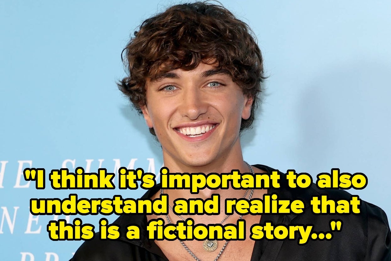 Person smiling with quote overlay: "I think it's important to also understand and realize that this is a fictional story..."