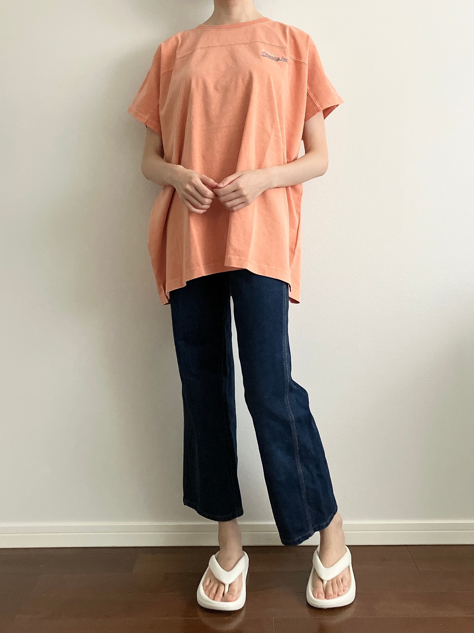 niko and...(ニコアンド)の「バック刺繍BIGフレンチTシャツ」