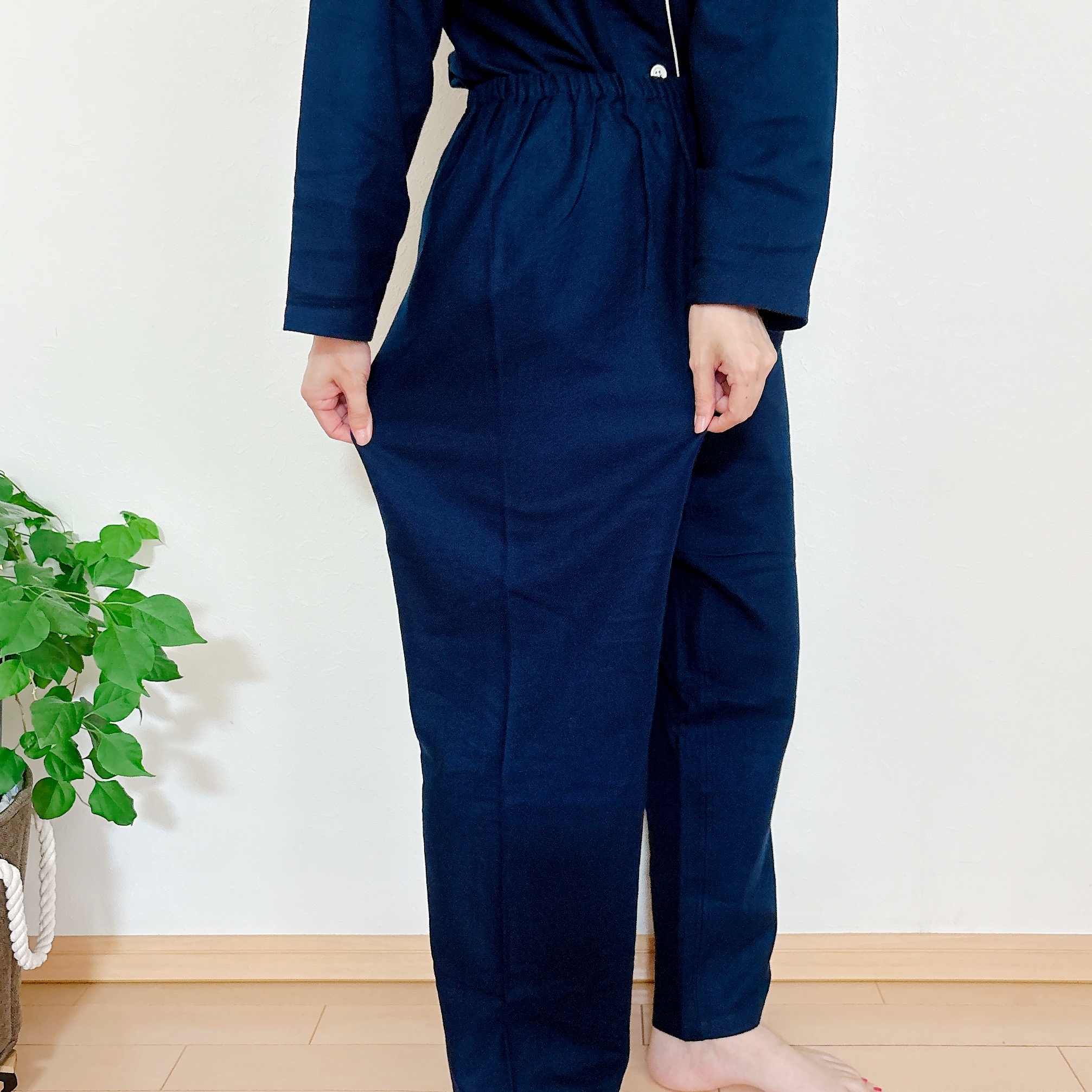 無印良品の「婦人 脇に縫い目のない フランネル長袖パジャマ」