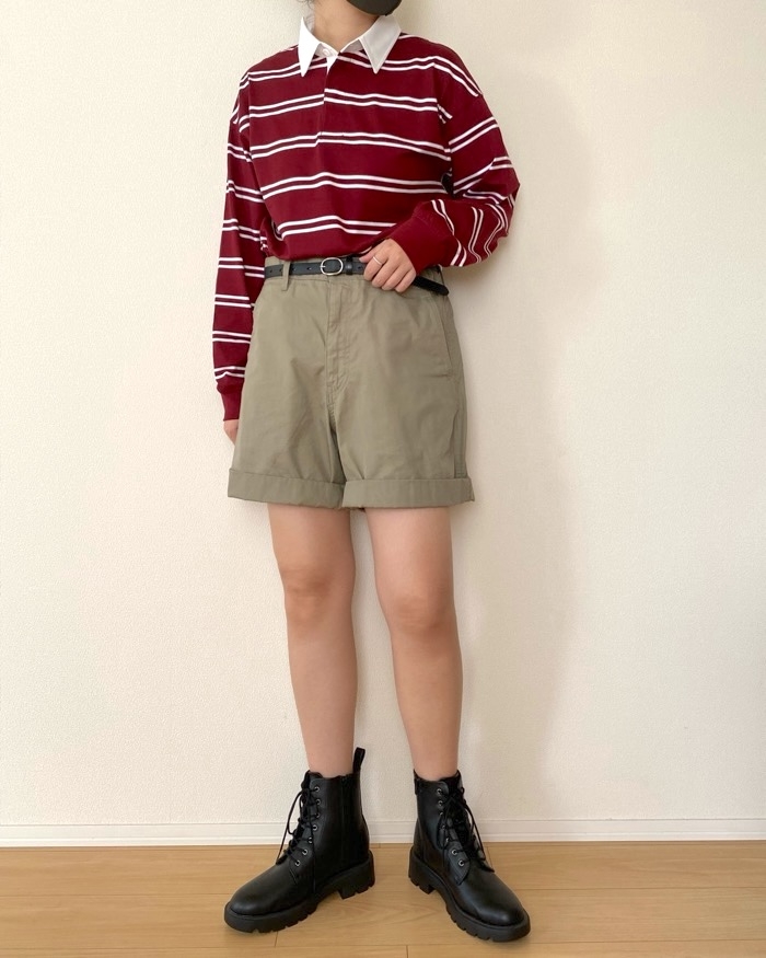 GUの「ラガーシャツ(ボーダー)」