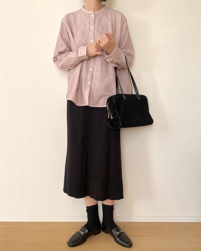無印良品の「婦人 カポック混二重ガーゼ長袖ブラウス」