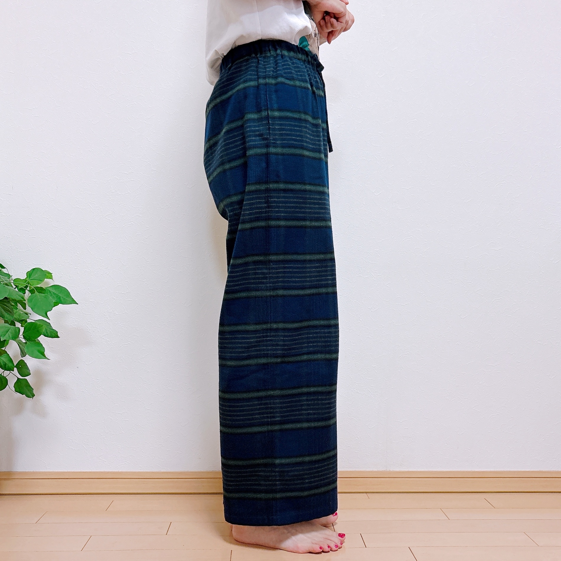 無印良品の「婦人 フランネル ロングパンツ」
