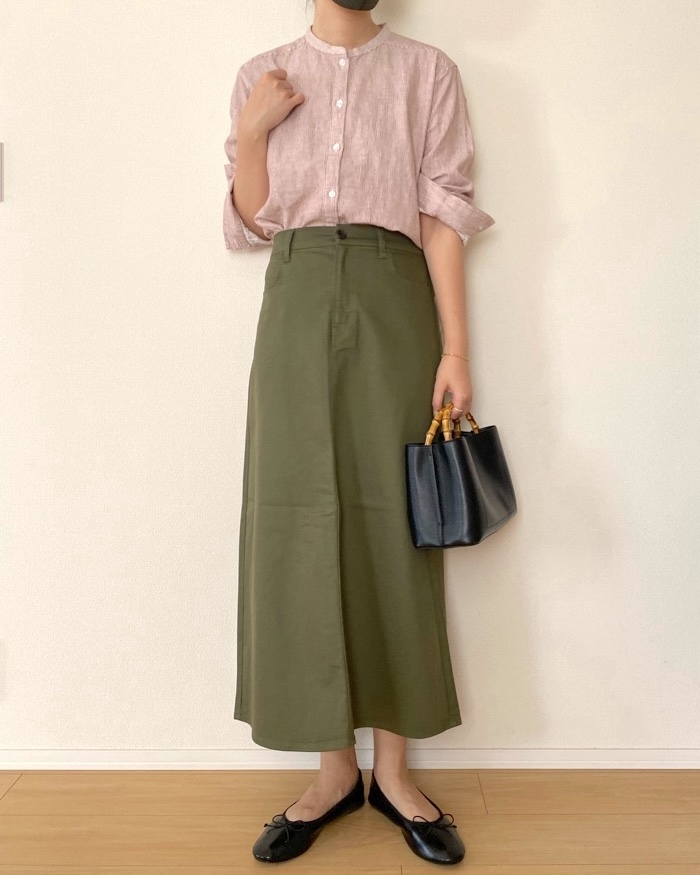 無印良品「婦人 ストレッチチノ Aラインスカート」