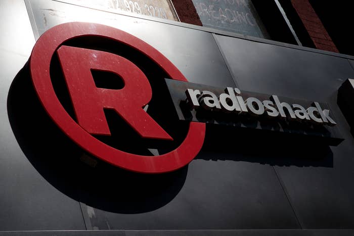 RadioShack storefront motion with a ample reddish "R" logo prominently displayed