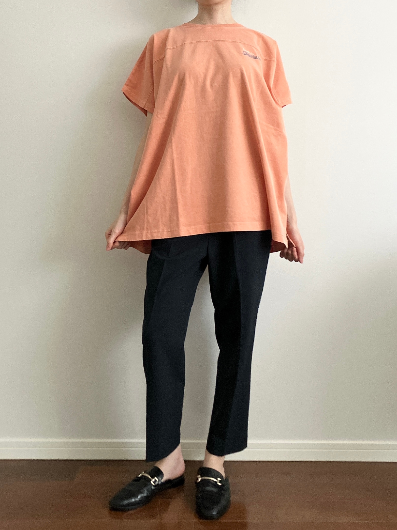 GLOBAL WORK(グローバルワーク)の「貴島明日香さん着用/ウツクシルエットDRYテーパードパンツ」