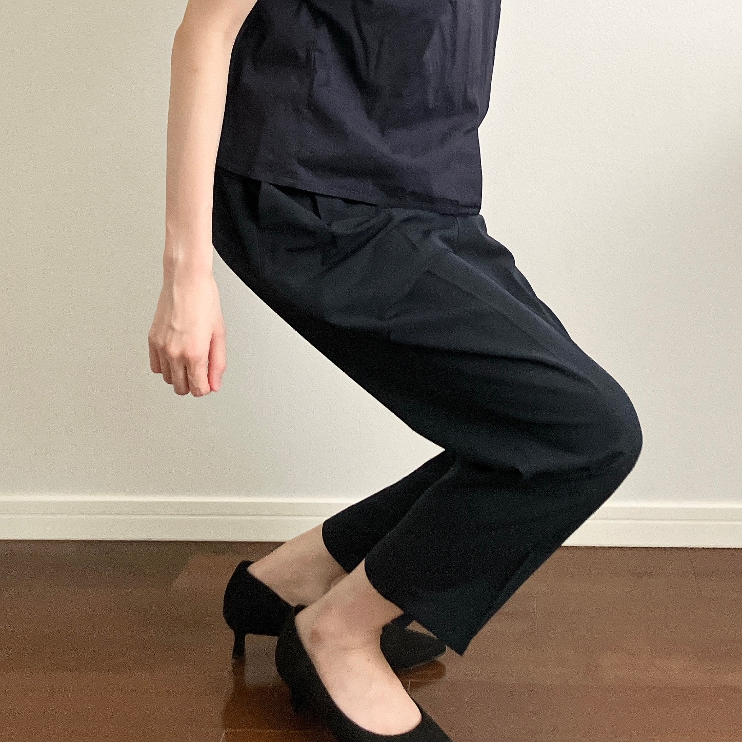 GLOBAL WORK(グローバルワーク)の「貴島明日香さん着用/ウツクシルエットDRYテーパードパンツ」