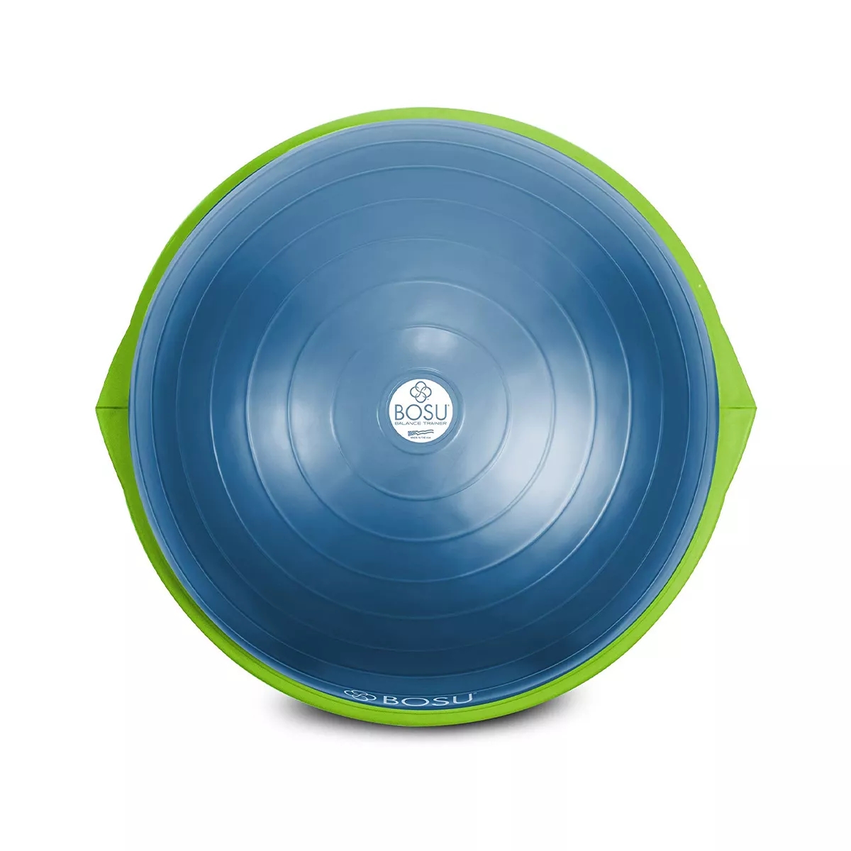 Balance trainer BOSU ball with a round, dome-shaped surface