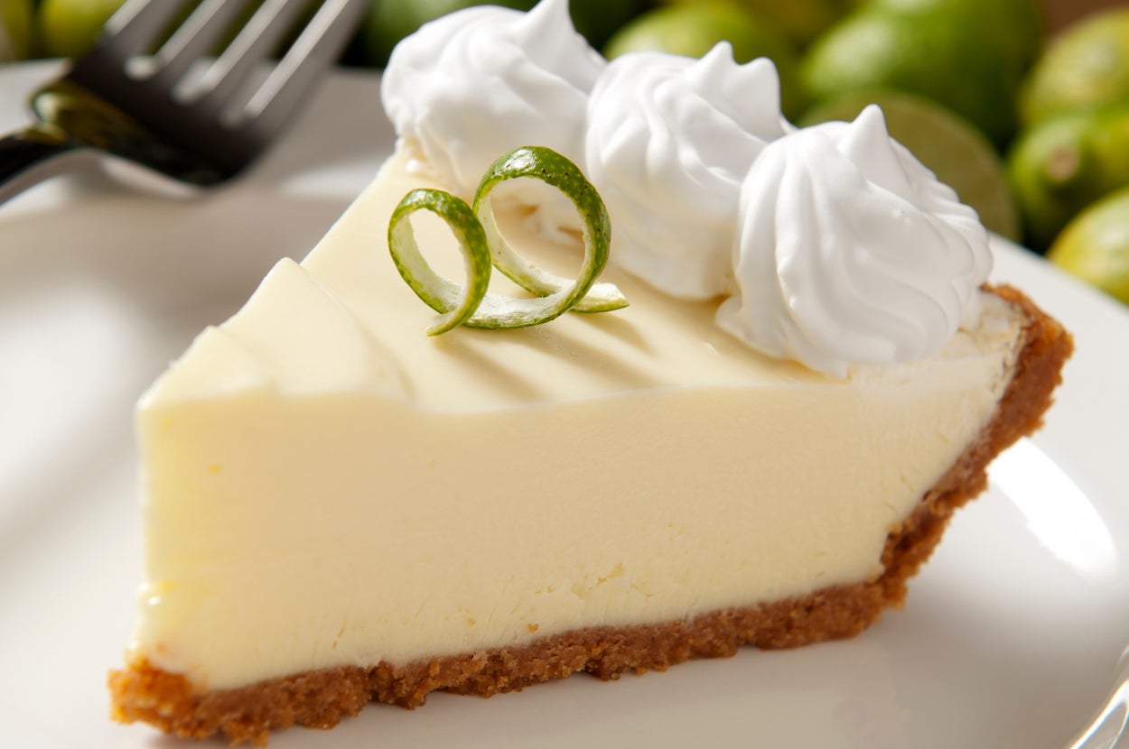 A slice of key lime pie