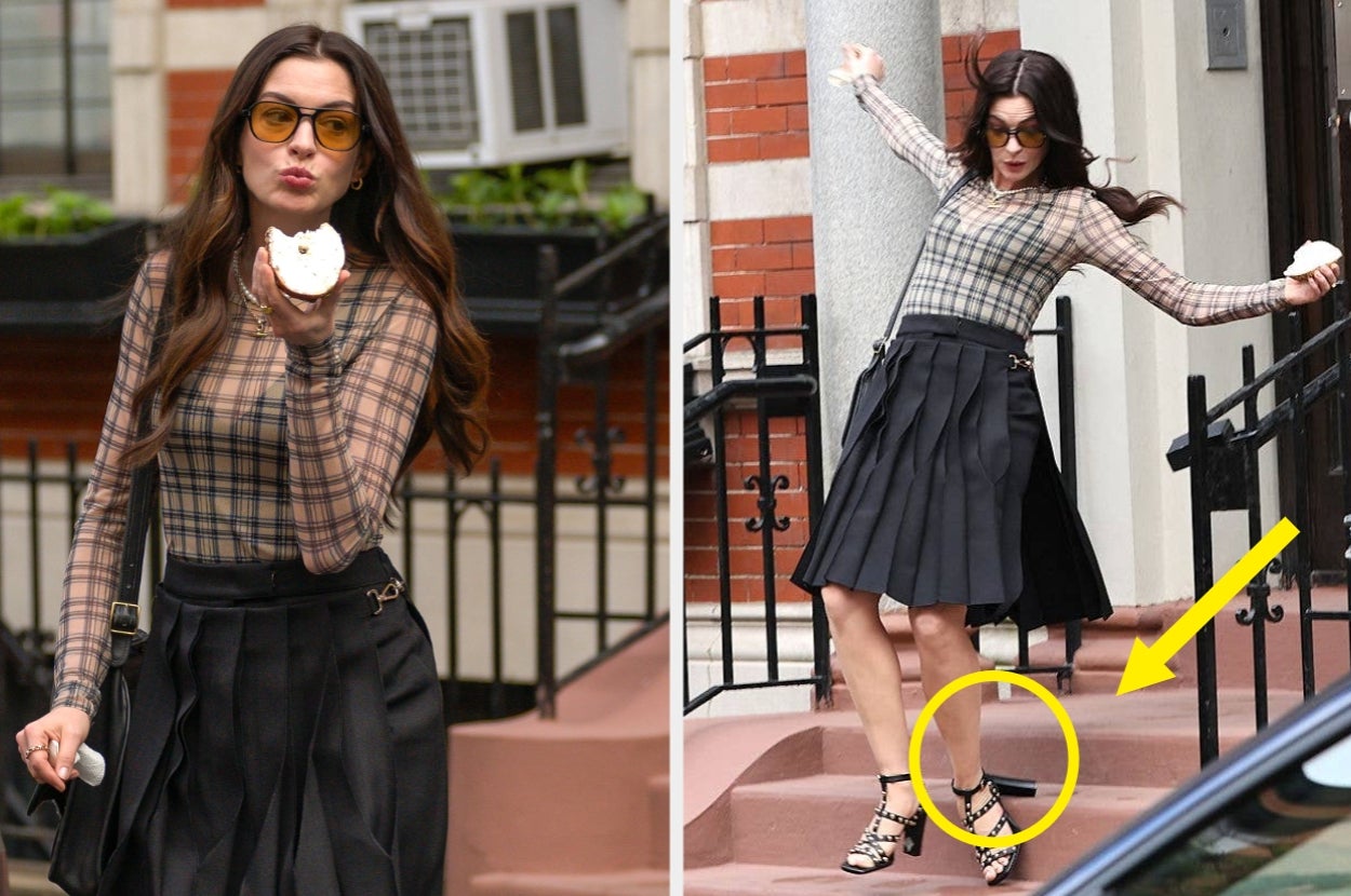 Anne Hathaway Had A Really Nasty Fall, But Her Recovery And Reaction Have People Calling Her "A True Icon"