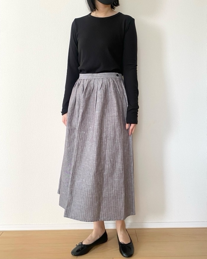 無印良品の「婦人 ヘンプ コットンイージーロングスカート」