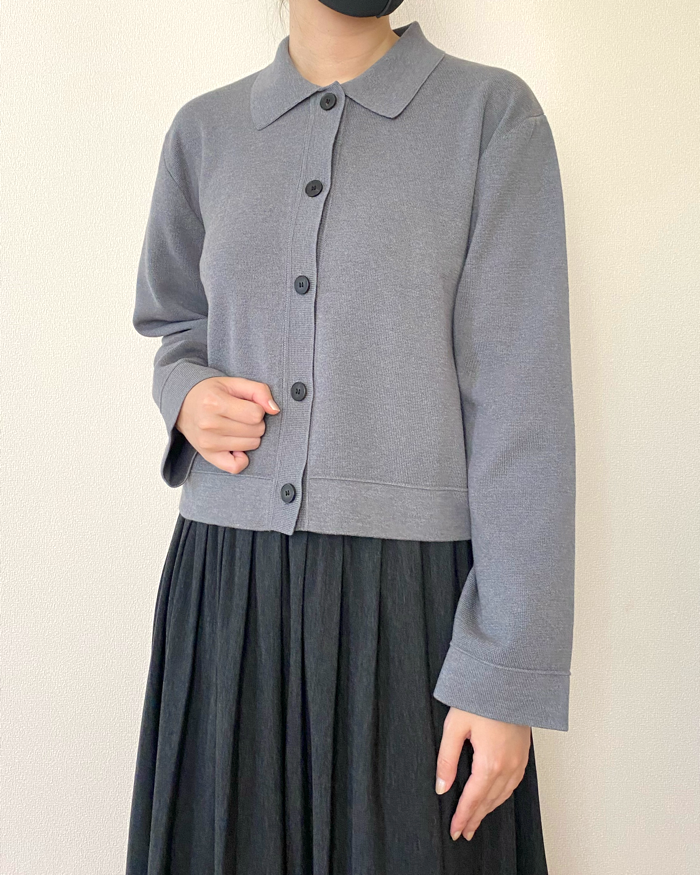 GU(ジーユー)の「ミラノリブポロカーディガン」