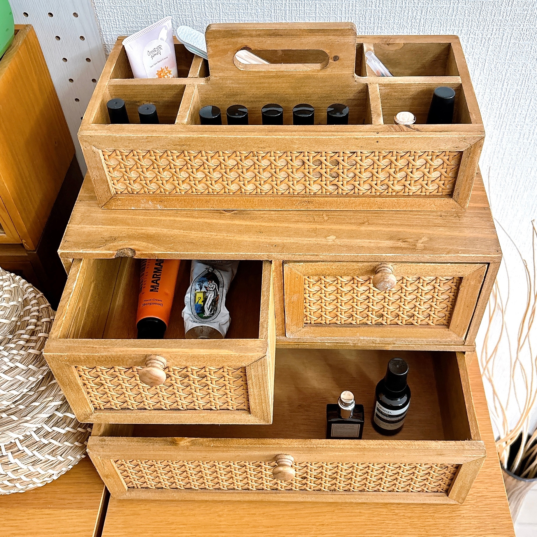 salut!(サリュ)「《WEB限定商品》ラタン仕切りボックス」