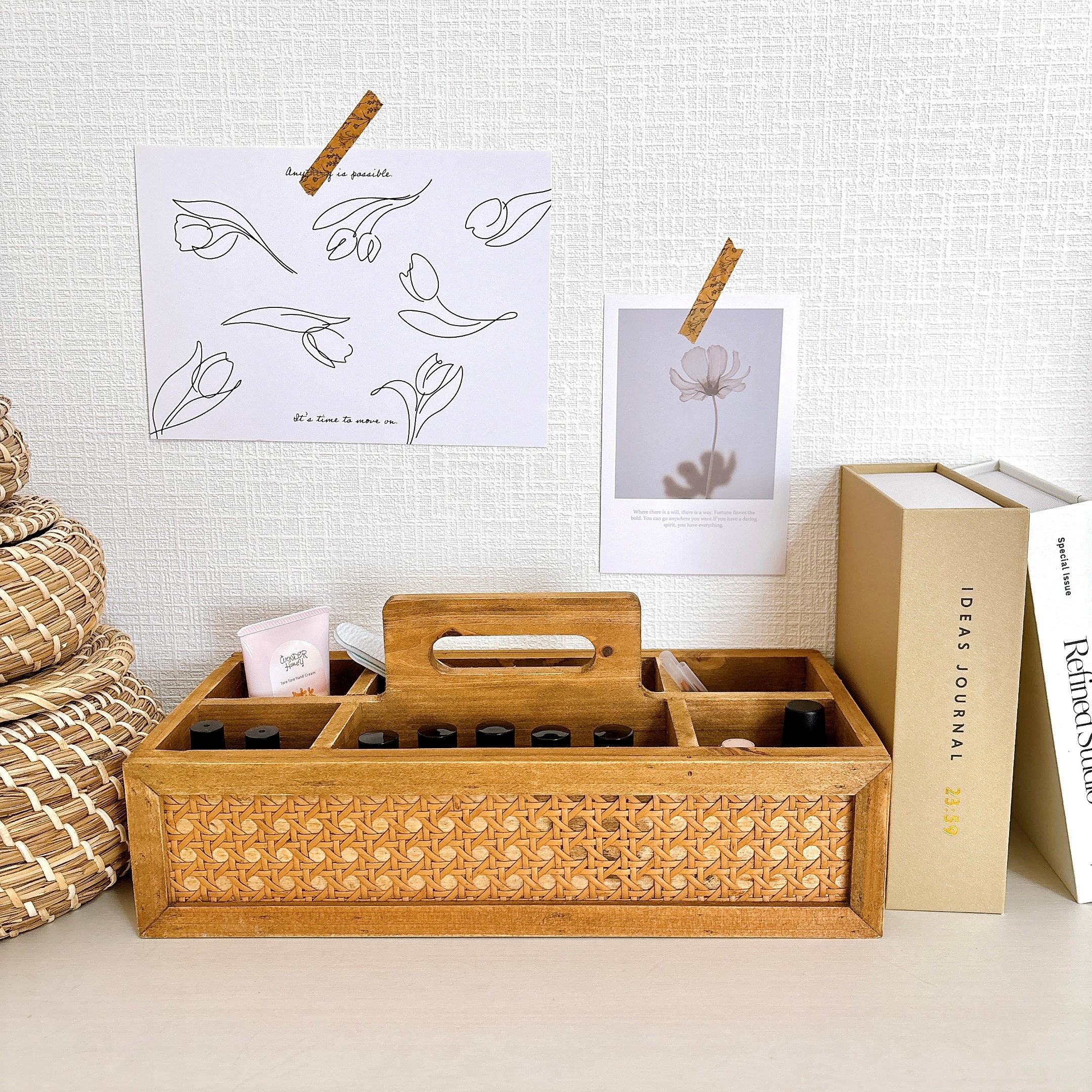 salut!(サリュ)「《WEB限定商品》ラタン仕切りボックス」