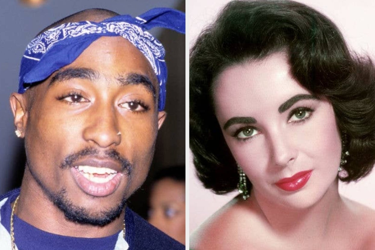 Two individuals are shown side by side. The left person wears a bandana, while the right person has styled dark hair and elegant makeup